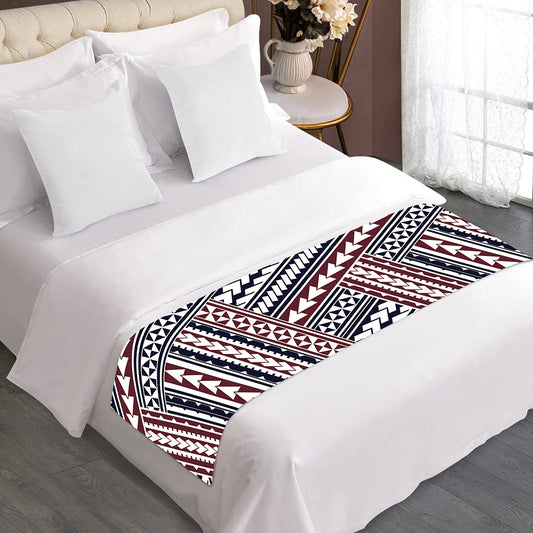 Maori Tribal Pattern Print Bed Runner