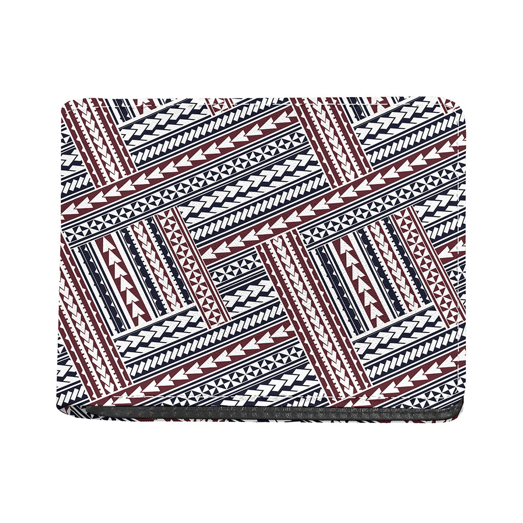 Maori Tribal Pattern Print Bifold Wallet