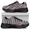 Maori Tribal Pattern Print Black Chunky Shoes