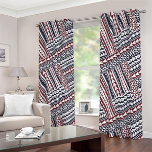 Maori Tribal Pattern Print Blackout Grommet Curtains