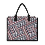 Maori Tribal Pattern Print Canvas Tote Bag