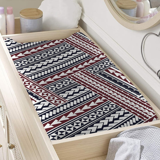 Maori Tribal Pattern Print Changing Pad Cover