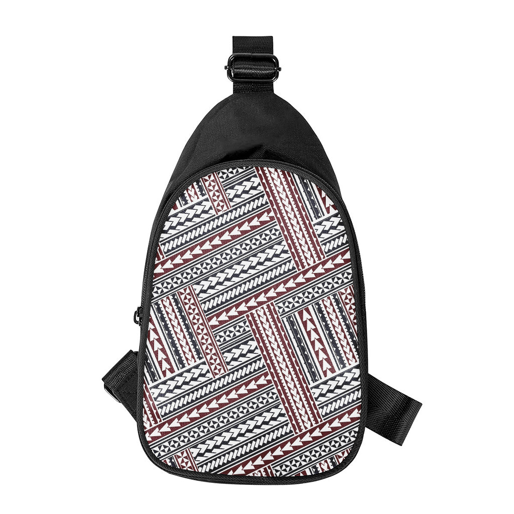 Maori Tribal Pattern Print Chest Bag