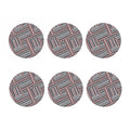 Maori Tribal Pattern Print Coaster Set