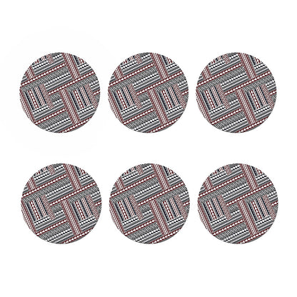 Maori Tribal Pattern Print Coaster Set