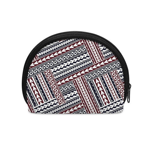 Maori Tribal Pattern Print Coin Purse