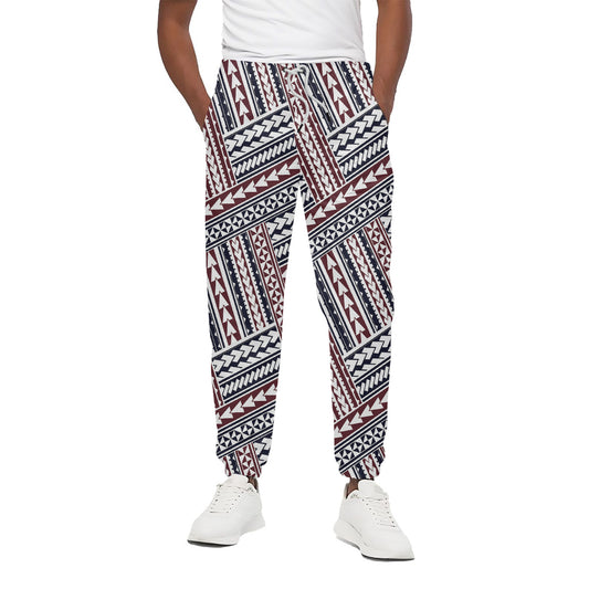 Maori Tribal Pattern Print Cotton Pants
