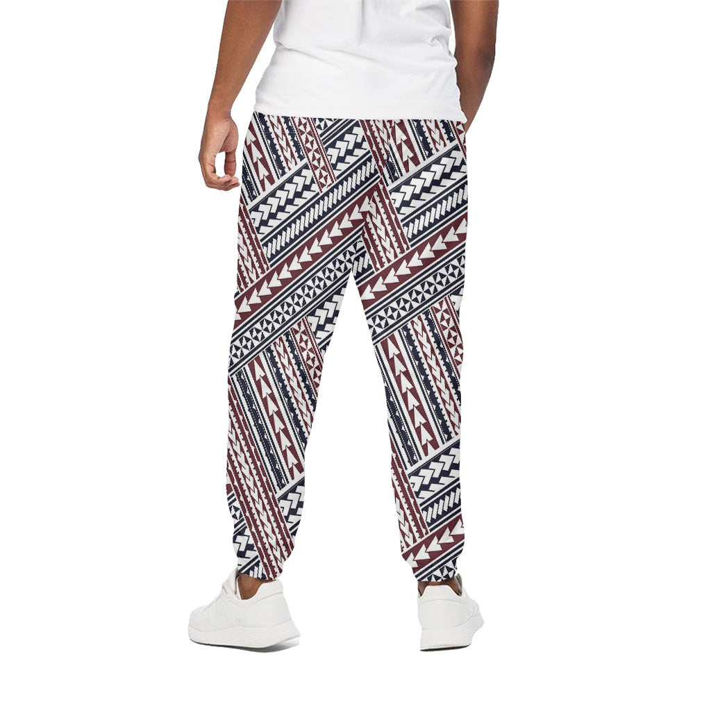 Maori Tribal Pattern Print Cotton Pants