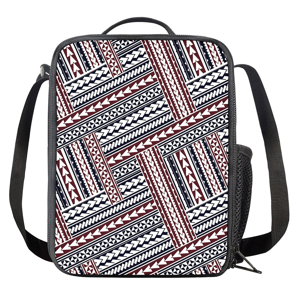 Maori Tribal Pattern Print Crossbody Lunch Bag