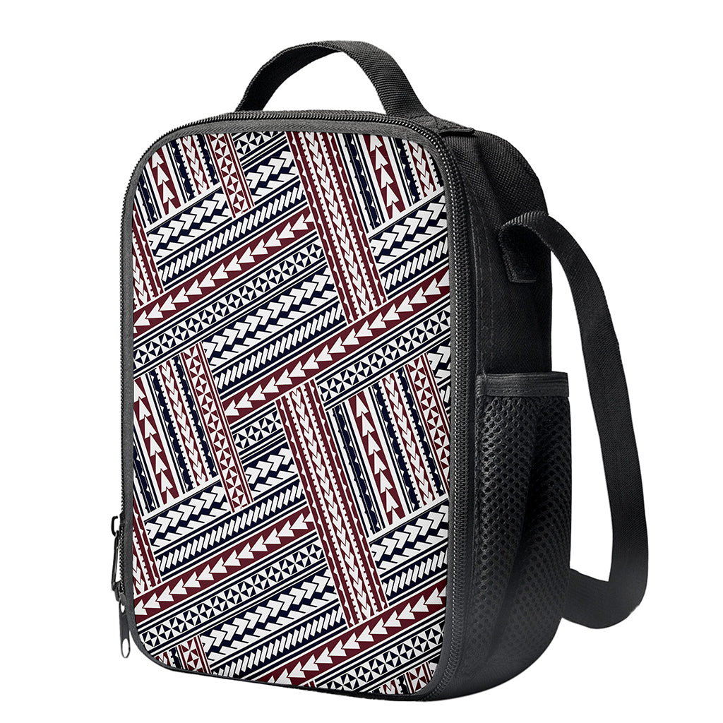 Maori Tribal Pattern Print Crossbody Lunch Bag