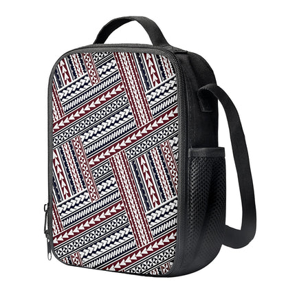 Maori Tribal Pattern Print Crossbody Lunch Bag