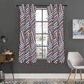 Maori Tribal Pattern Print Grommet Curtain Panels
