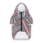 Maori Tribal Pattern Print Dog Zip Up Hoodie