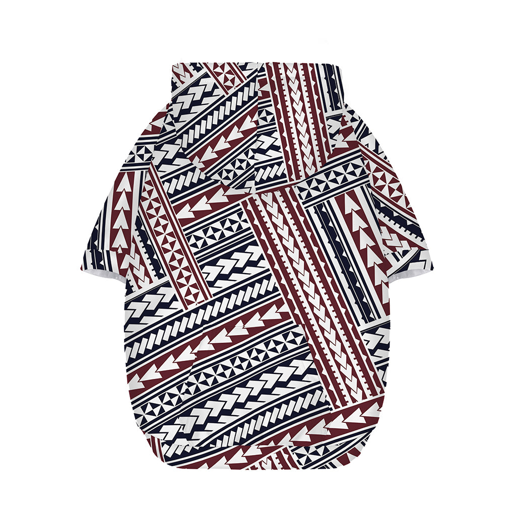 Maori Tribal Pattern Print Dog Zip Up Hoodie