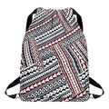 Maori Tribal Pattern Print Drawstring Backpack