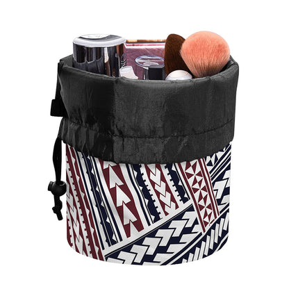 Maori Tribal Pattern Print Drawstring Makeup Bag