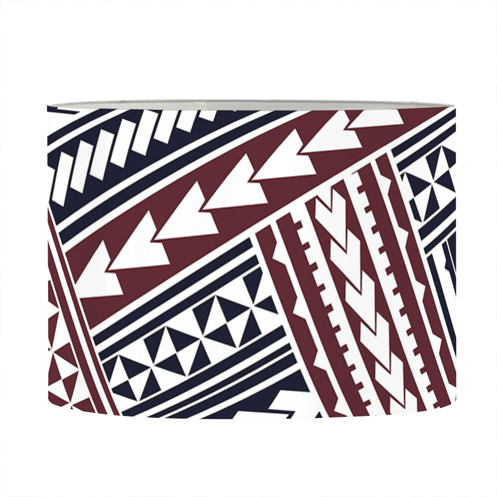 Maori Tribal Pattern Print Drum Lamp Shade