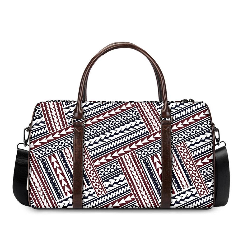 Maori Tribal Pattern Print Duffle Bag