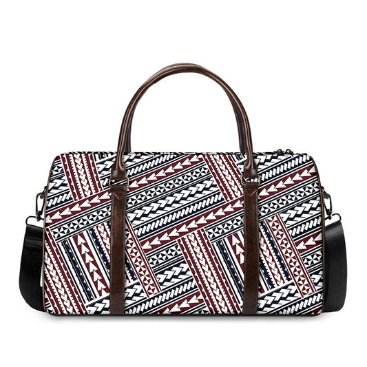 Maori Tribal Pattern Print Duffle Bag