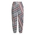 Maori Tribal Pattern Print Fleece Lined Knit Pants