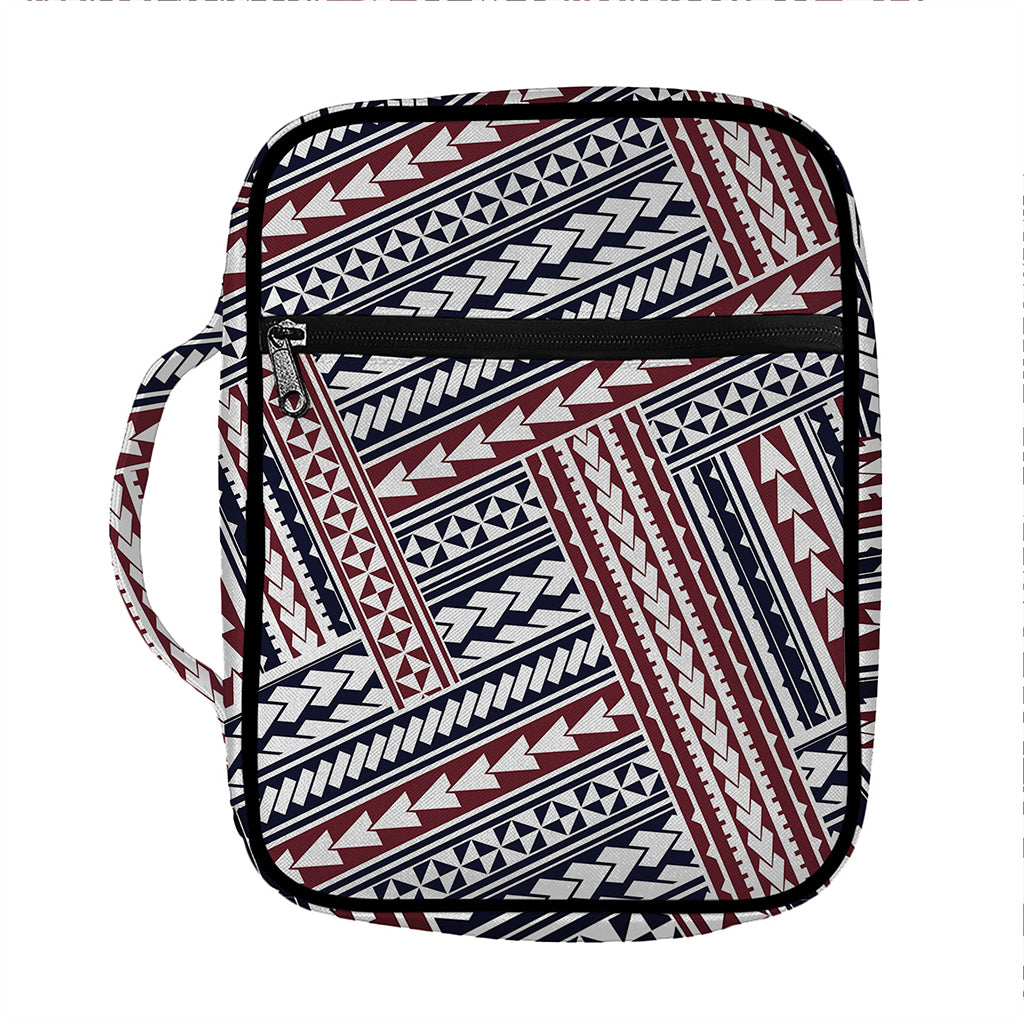 Maori Tribal Pattern Print Front Pocket Bible Bag