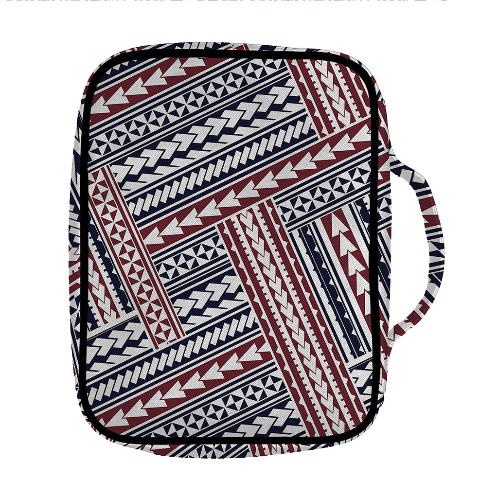 Maori Tribal Pattern Print Front Pocket Bible Bag