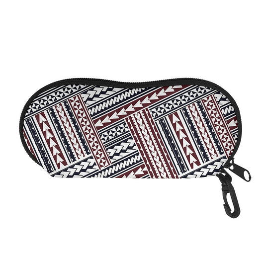Maori Tribal Pattern Print Glasses Case