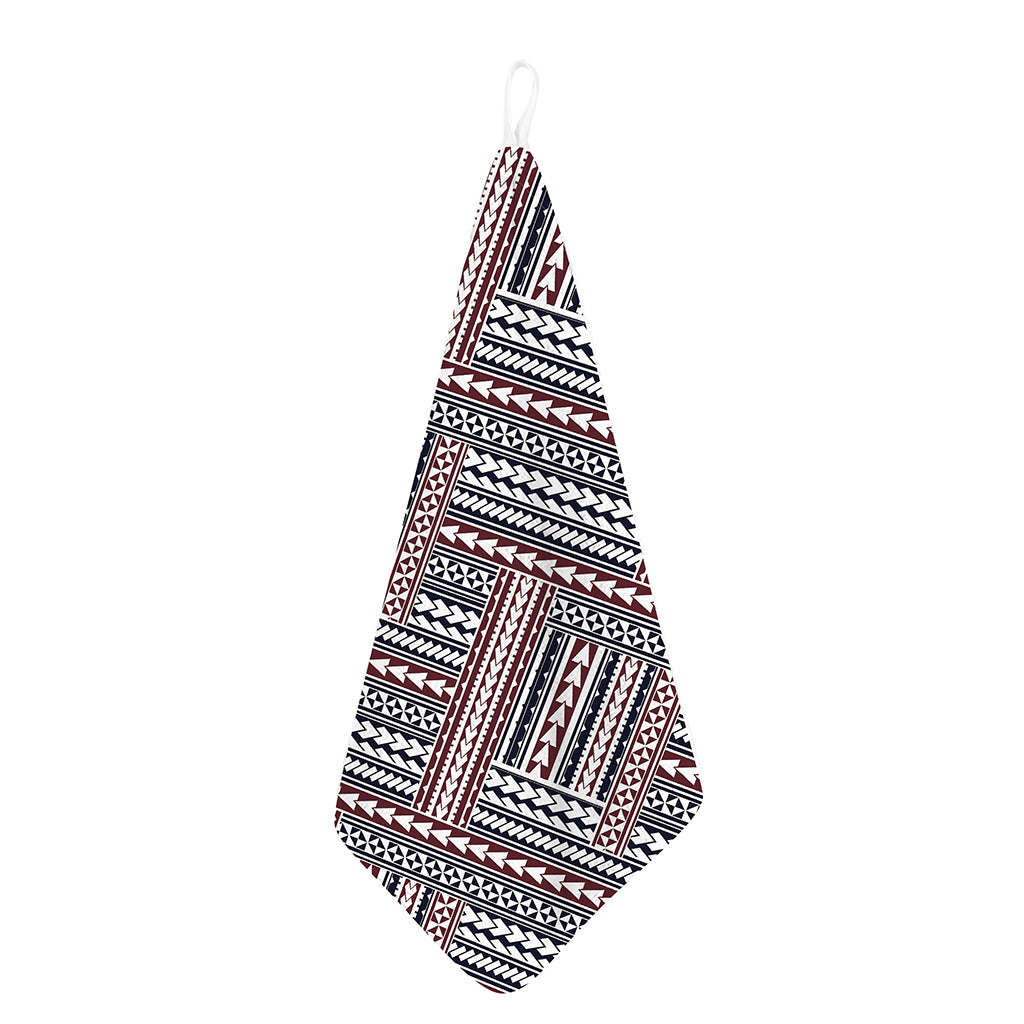 Maori Tribal Pattern Print Hand Towel
