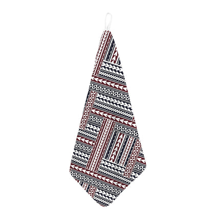 Maori Tribal Pattern Print Hand Towel