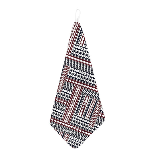 Maori Tribal Pattern Print Hand Towel
