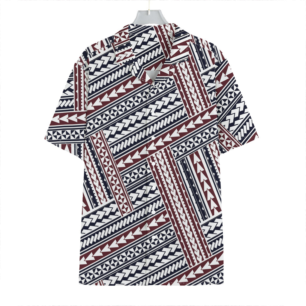 Maori Tribal Pattern Print Hawaiian Shirt