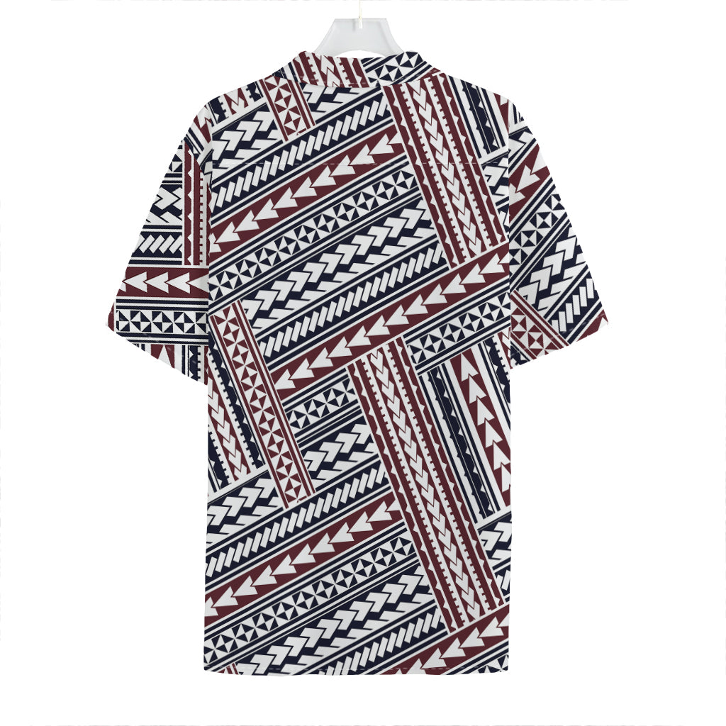 Maori Tribal Pattern Print Hawaiian Shirt