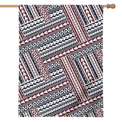 Maori Tribal Pattern Print House Flag
