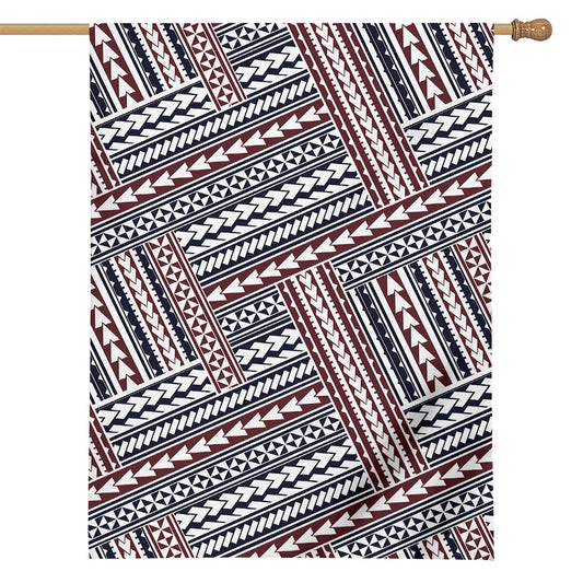 Maori Tribal Pattern Print House Flag