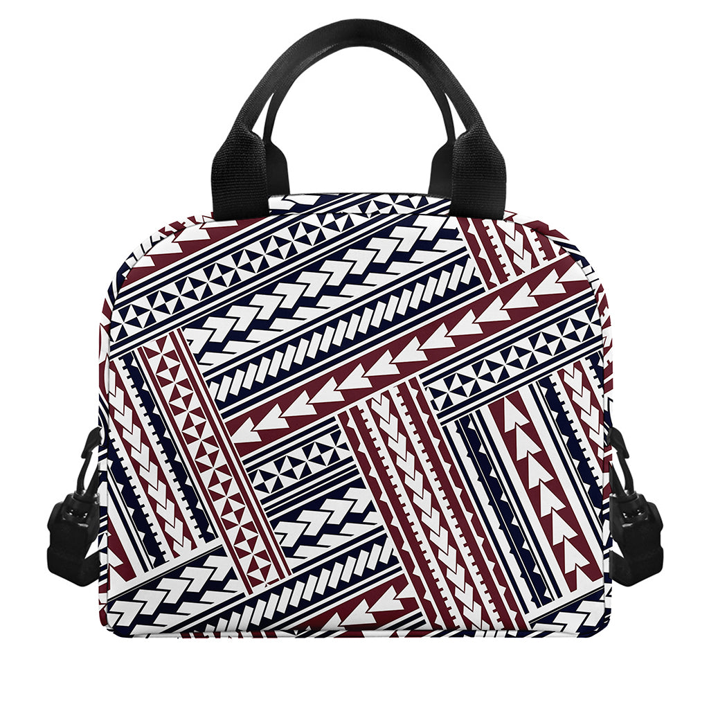 Maori Tribal Pattern Print Insulated Lunch Bag