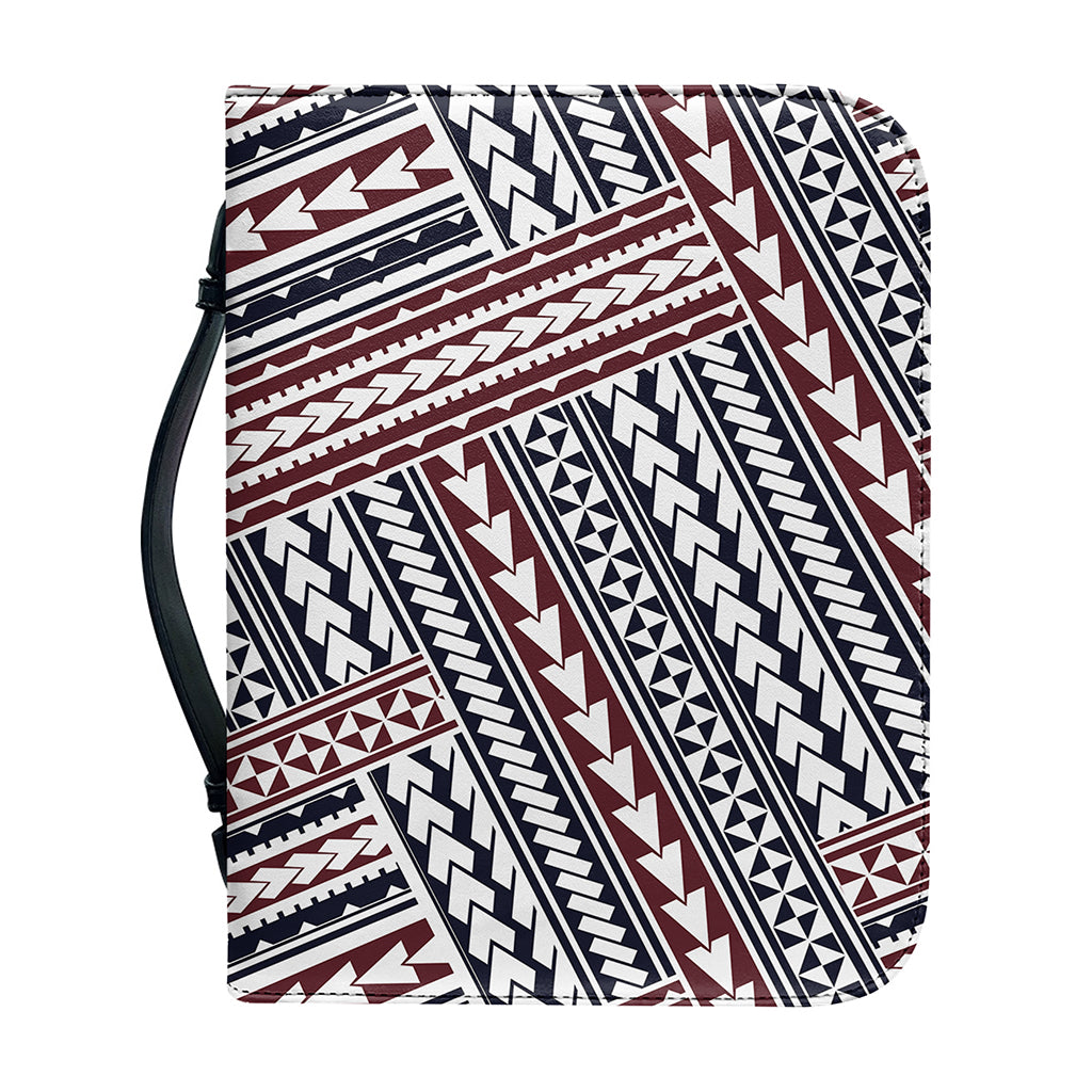 Maori Tribal Pattern Print Leather Bible Cover