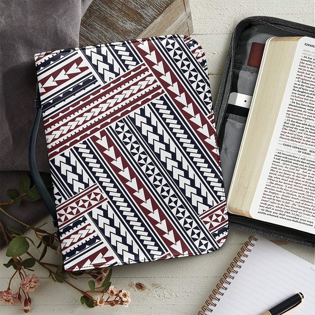 Maori Tribal Pattern Print Leather Bible Cover