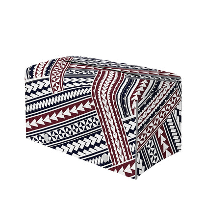 Maori Tribal Pattern Print Leather Tissue Box Cover
