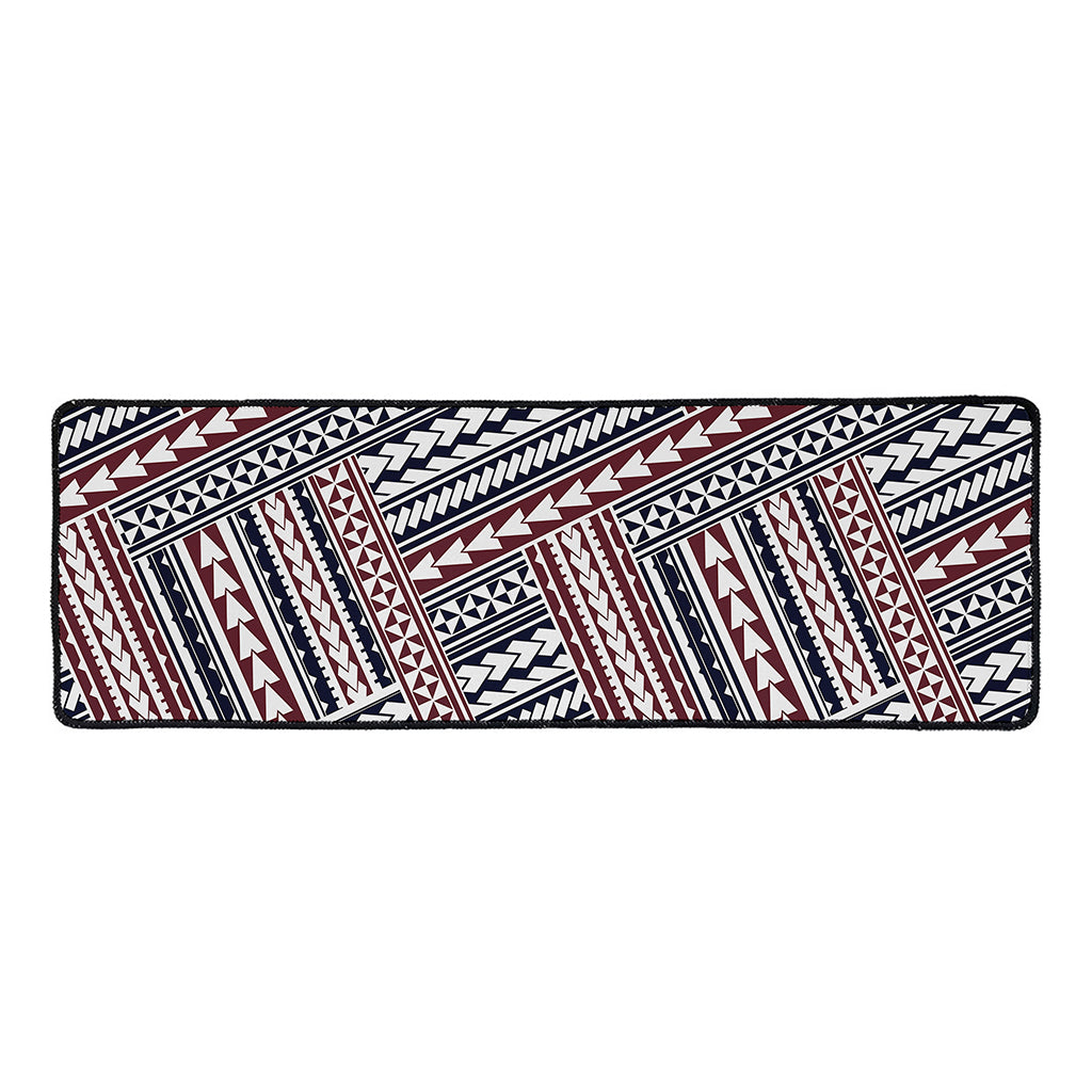 Maori Tribal Pattern Print Long Kitchen Mat