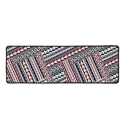 Maori Tribal Pattern Print Long Kitchen Mat