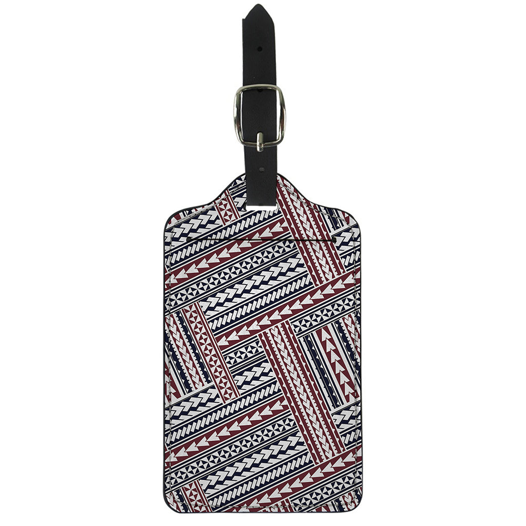 Maori Tribal Pattern Print Luggage Tag