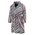 Maori Tribal Pattern Print Men's Bathrobe