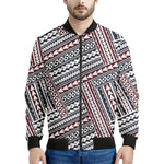 Maori Tribal Pattern Print Men's Bomber Jacket