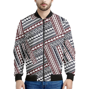 Maori Tribal Pattern Print Men's Bomber Jacket