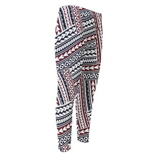 Maori Tribal Pattern Print Men's Compression Pants