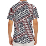 Maori Tribal Pattern Print Men's Deep V-Neck Shirt