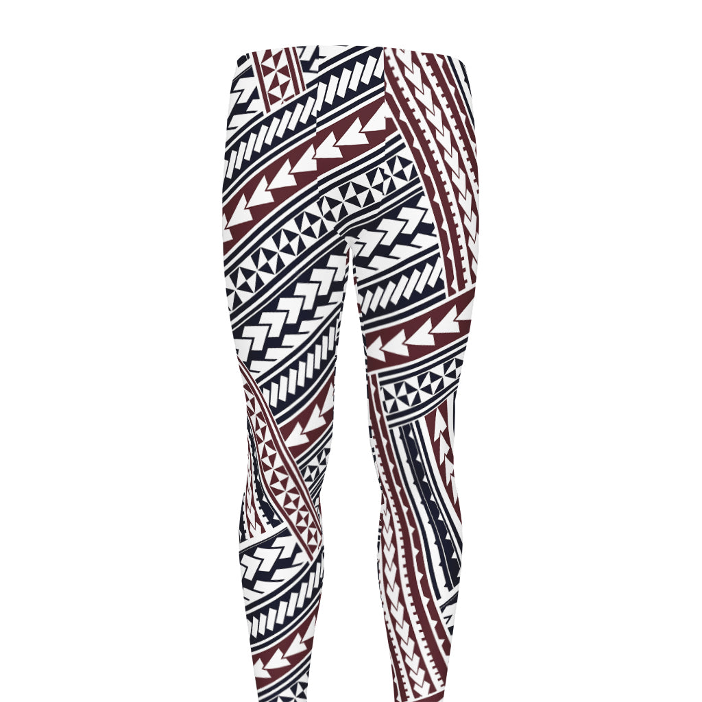 Maori Tribal Pattern Print Men's leggings