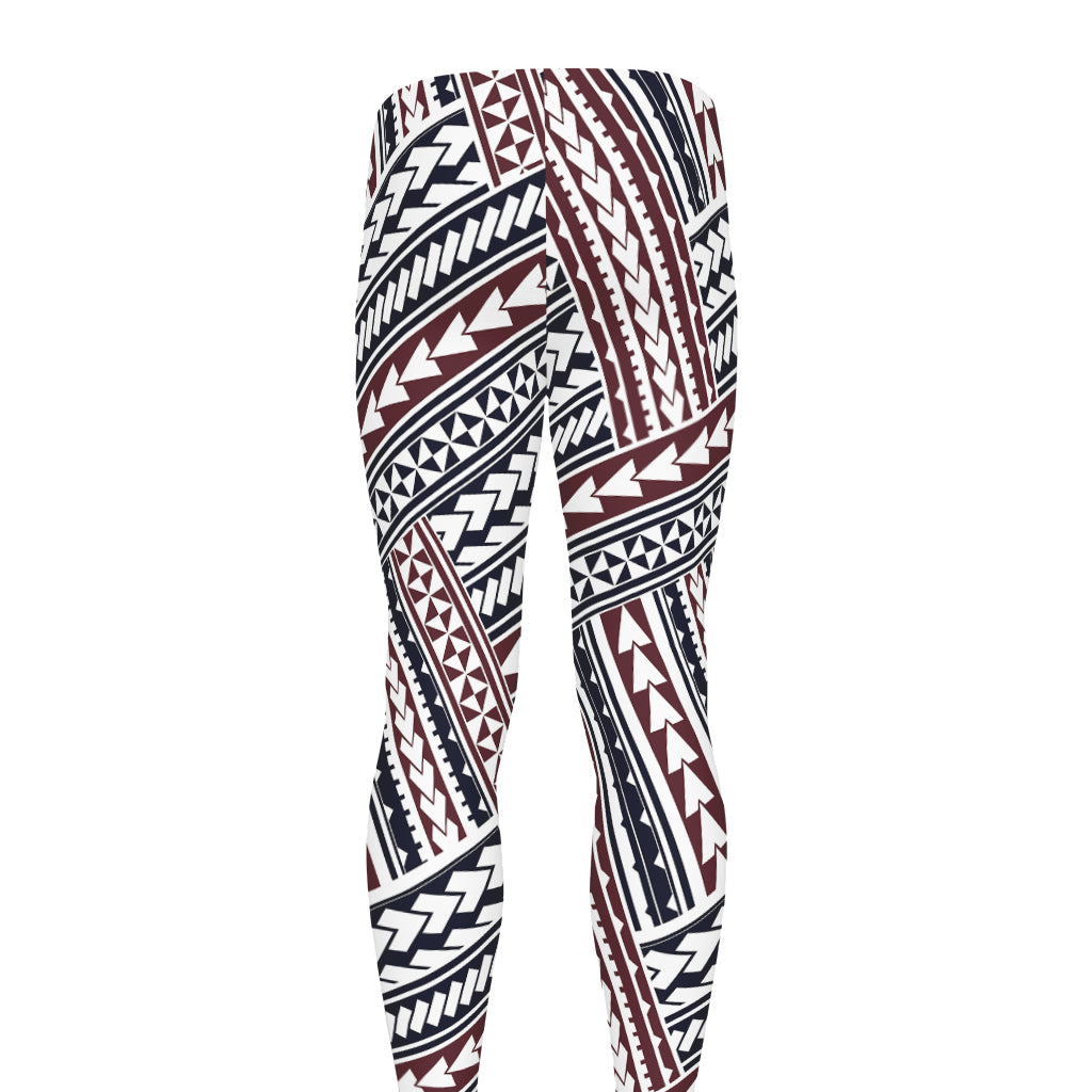 Maori Tribal Pattern Print Men's leggings