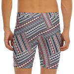 Maori Tribal Pattern Print Men's Long Boxer Briefs