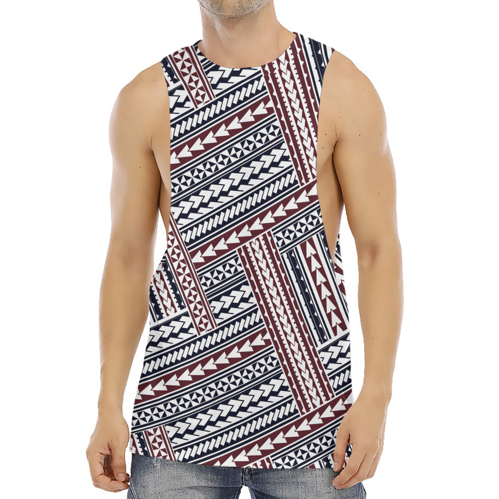 Maori Tribal Pattern Print Men's Muscle Tank Top